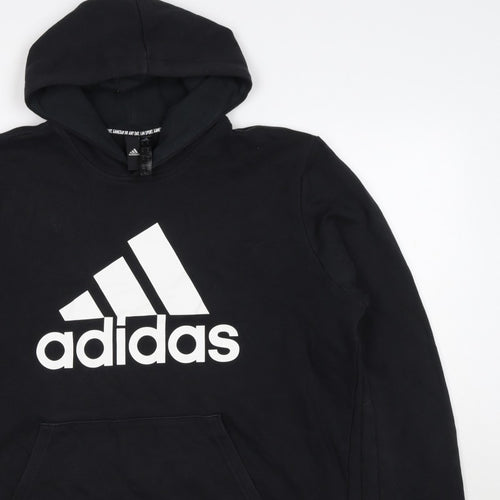 Adidas Men’s Black XL Pullover Logo Graphic Print Hoodie