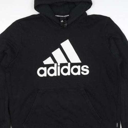 Adidas Men’s Black XL Pullover Logo Graphic Print Hoodie
