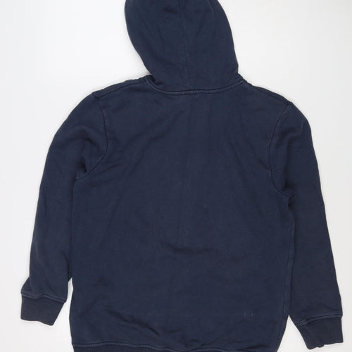 Flipback Boys Blue 13-14 Years Full Zip Hooded Fleece Logo Hoodie