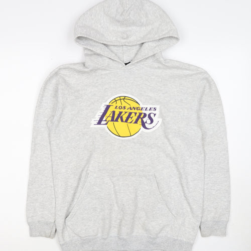 Outer Stuff Boys Grey L Los Angeles Lakers Basketball Pullover Hoodie