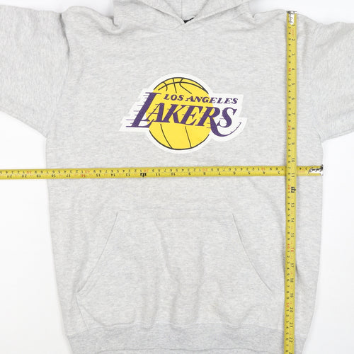 Outer Stuff Boys Grey L Los Angeles Lakers Basketball Pullover Hoodie