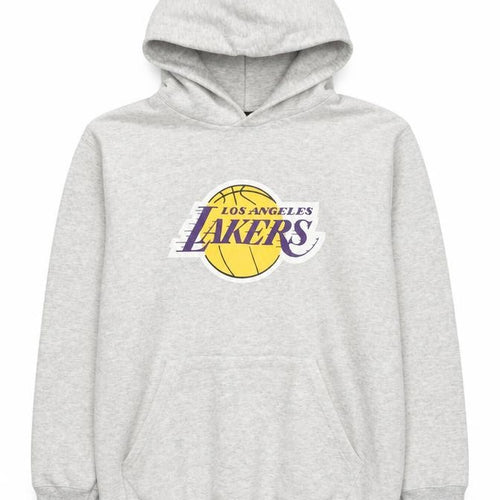 Outer Stuff Boys Grey L Los Angeles Lakers Basketball Pullover Hoodie