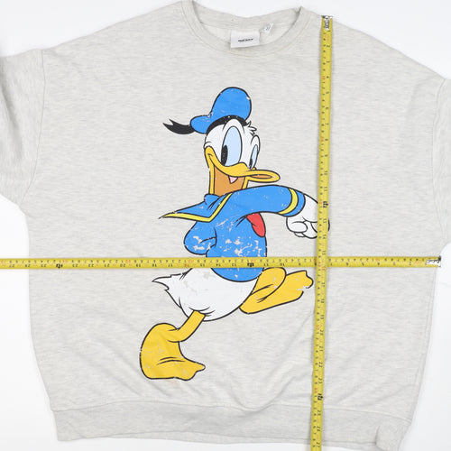 Disney Mickey & Friends Women’s Grey M Donald Duck Graphic Sweatshirt