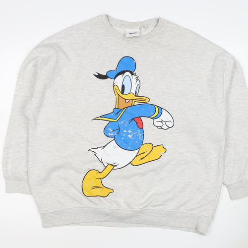 Disney Mickey & Friends Women’s Grey M Donald Duck Graphic Sweatshirt