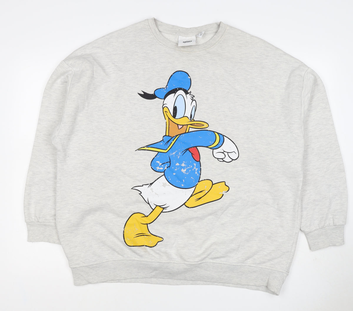 Disney Mickey & Friends Women’s Grey M Donald Duck Graphic Sweatshirt