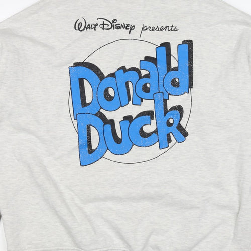 Disney Mickey & Friends Women’s Grey M Donald Duck Graphic Sweatshirt