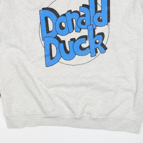 Disney Mickey & Friends Women’s Grey M Donald Duck Graphic Sweatshirt