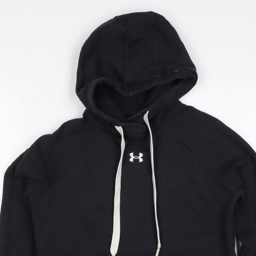 Under Armour Boys Black XS Pullover Hoodie Logo Fleece