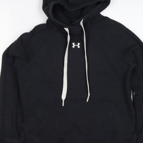 Under Armour Boys Black XS Pullover Hoodie Logo Fleece