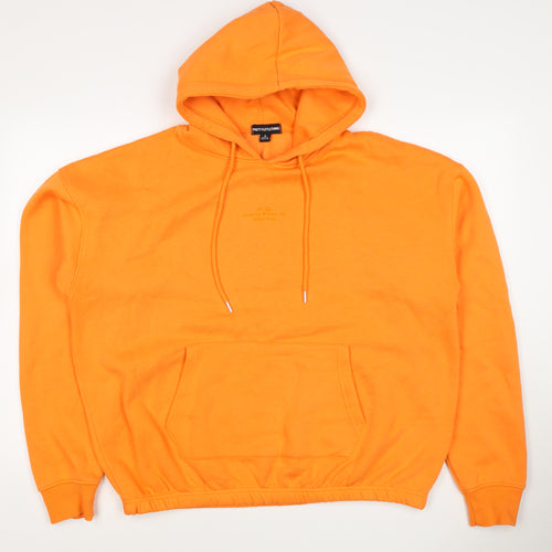 PrettyLittleThing Women Orange M Pullover Hoodie Logo Pocket