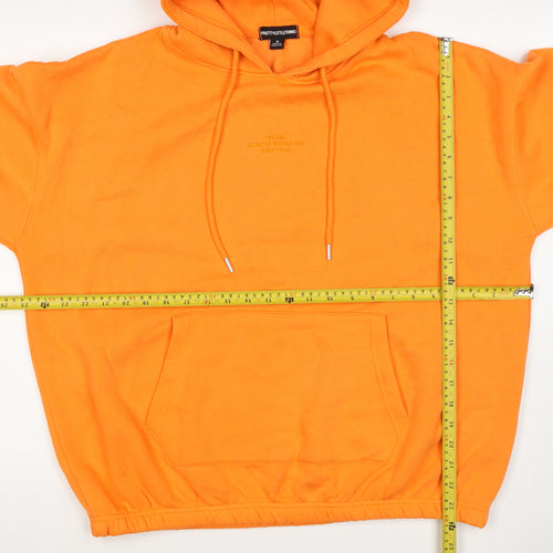 PrettyLittleThing Women Orange M Pullover Hoodie Logo Pocket