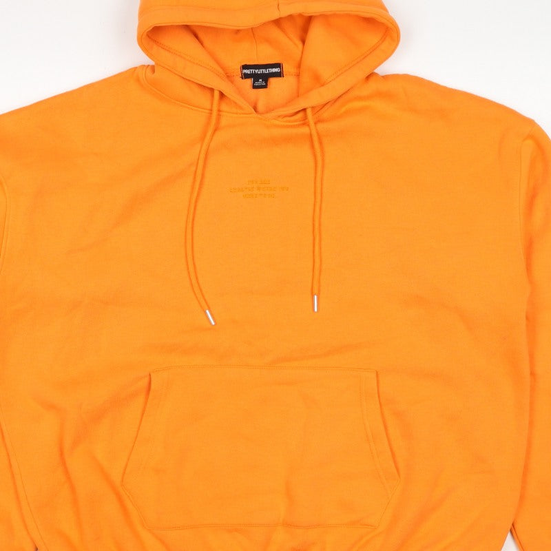 PrettyLittleThing Women Orange M Pullover Hoodie Logo Pocket