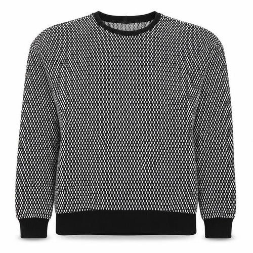 Topshop Women’s Black White UK 8 Geometric Knit Pullover Sweatshirt