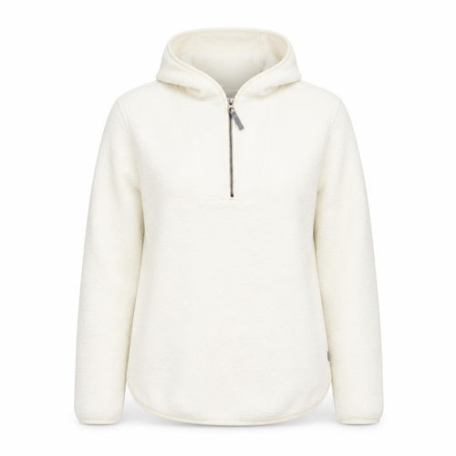 Joules Women Ivory UK 10 Hooded 1/4 Zip Fleece Pullover Sweatshirt