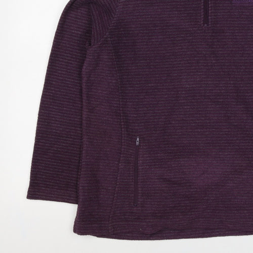 Regatta Women’s Purple UK 16 1/4 Zip Fleece Sweatshirt Pockets