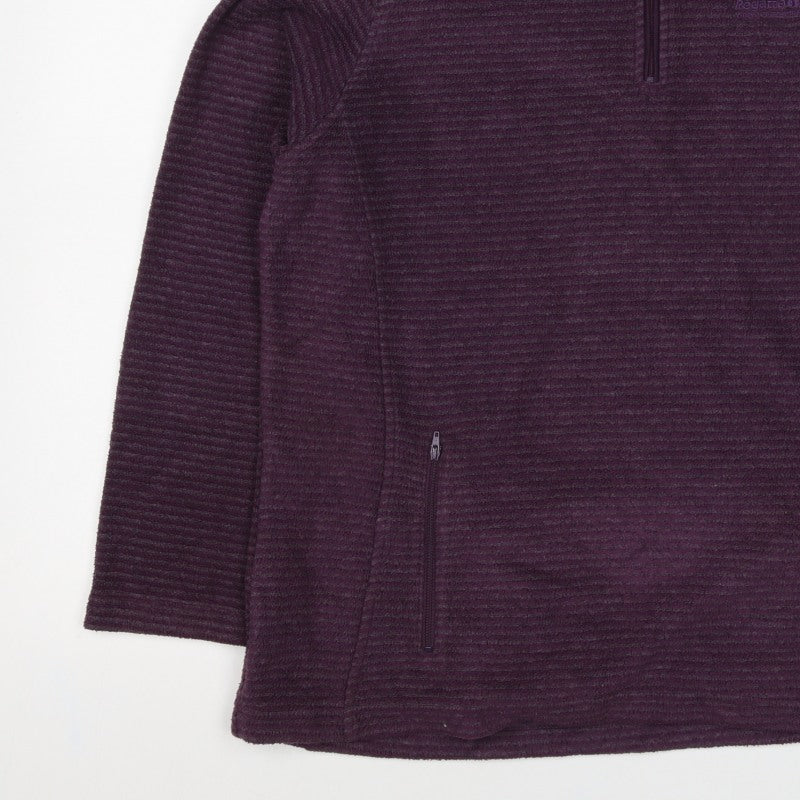 Regatta Women’s Purple UK 16 1/4 Zip Fleece Sweatshirt Pockets