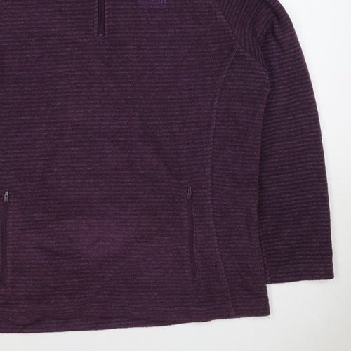 Regatta Women’s Purple UK 16 1/4 Zip Fleece Sweatshirt Pockets