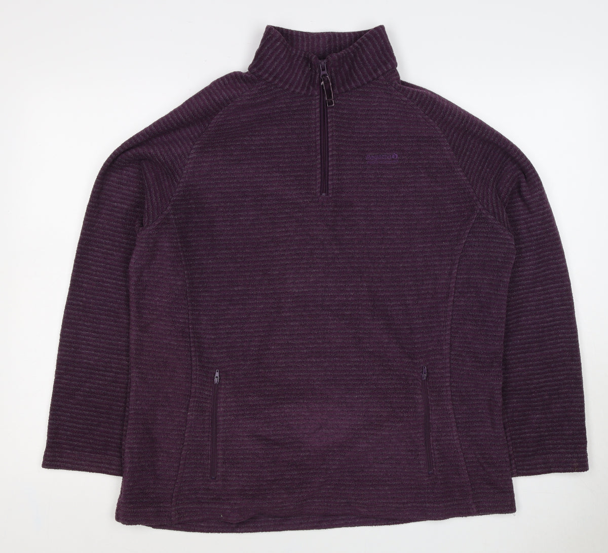 Regatta Women’s Purple UK 16 1/4 Zip Fleece Sweatshirt Pockets