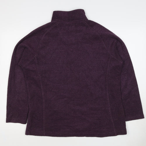 Regatta Women’s Purple UK 16 1/4 Zip Fleece Sweatshirt Pockets