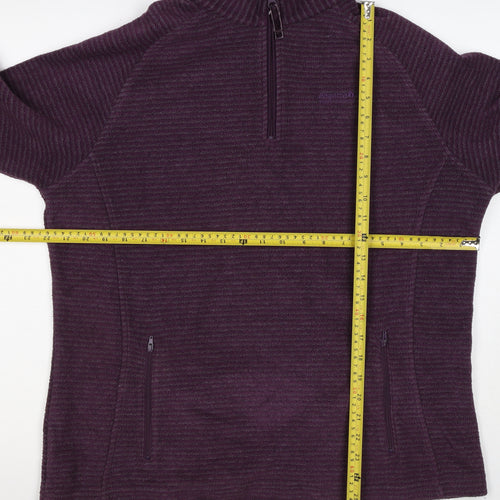 Regatta Women’s Purple UK 16 1/4 Zip Fleece Sweatshirt Pockets