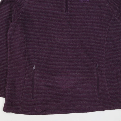 Regatta Women’s Purple UK 16 1/4 Zip Fleece Sweatshirt Pockets