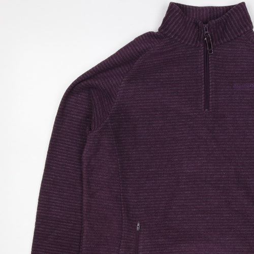 Regatta Women’s Purple UK 16 1/4 Zip Fleece Sweatshirt Pockets