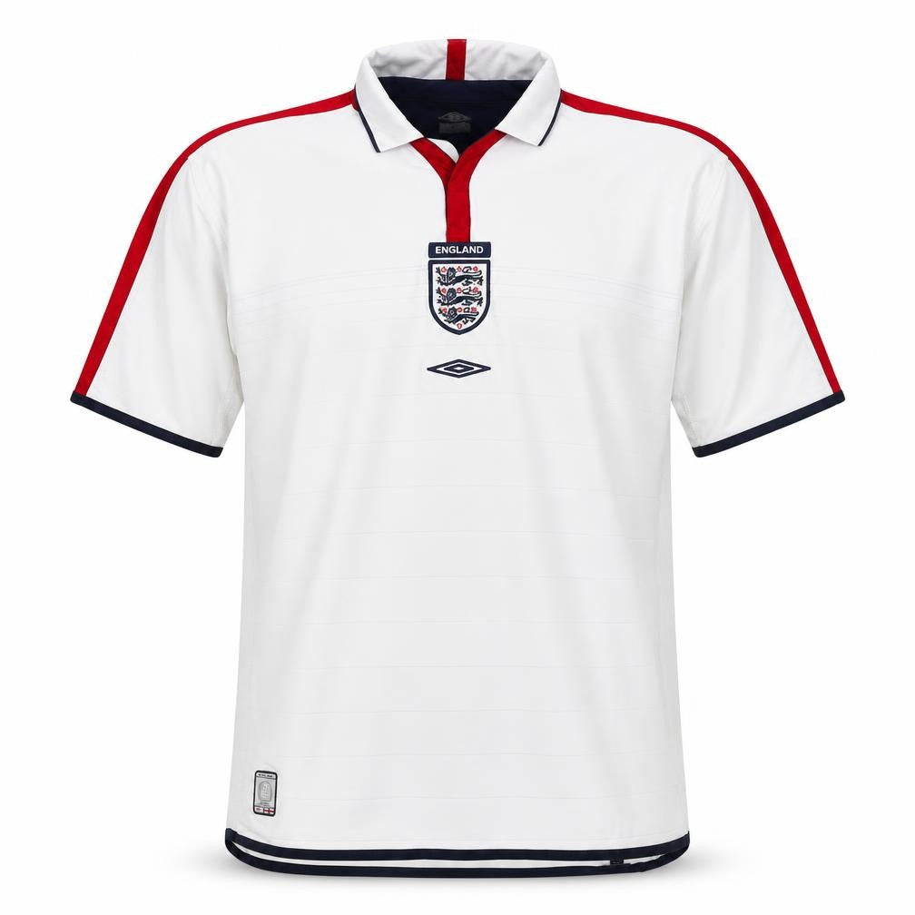 Umbro Men’s White XL England Football Short Sleeve Polo Shirt