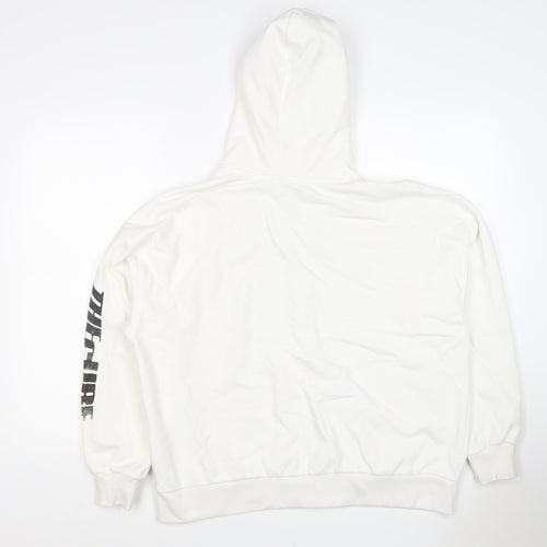 H&M Divided Men’s White L The Cure Faith Graphic Full Zip Hoodie