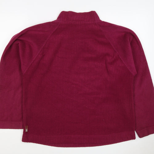 HEAD Essentials Women Burgundy UK 10 Pullover Fleece Sweatshirt Raglan