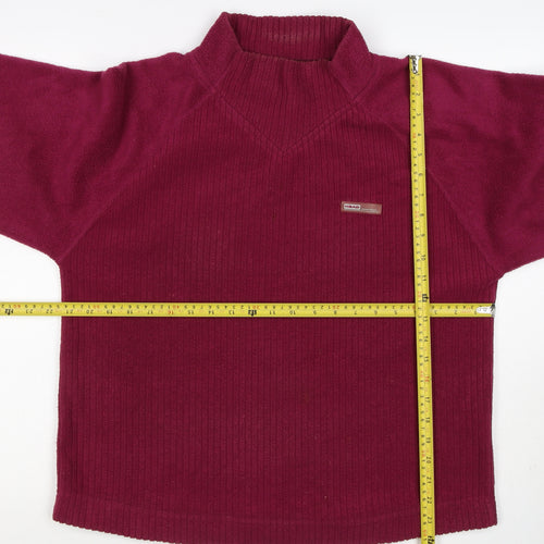 HEAD Essentials Women Burgundy UK 10 Pullover Fleece Sweatshirt Raglan