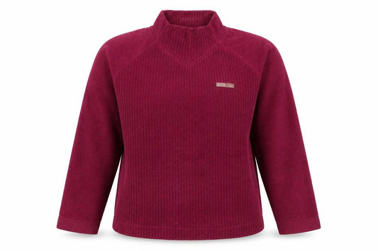 Front view of HEAD Essentials Women Burgundy UK 10 Pullover Fleece Sweatshirt Raglan