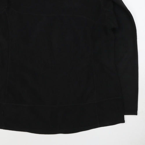 Columbia Women Black XL Titanium 1/4 Zip Fleece Sweatshirt High Neck