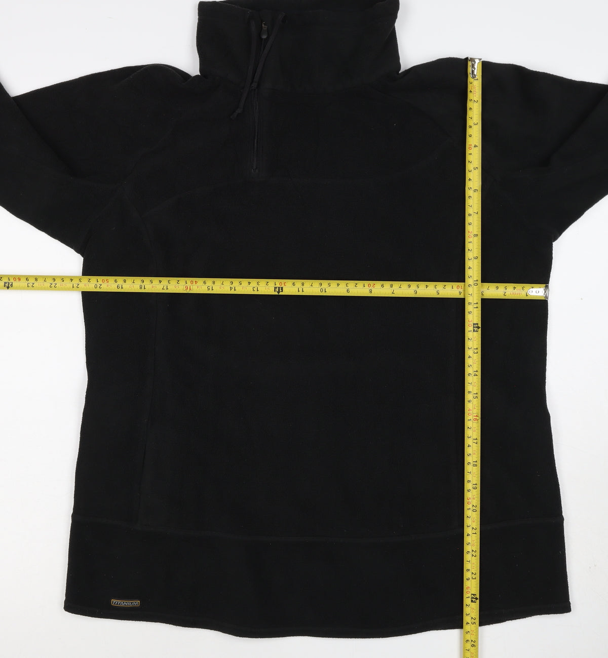 Columbia Women Black XL Titanium 1/4 Zip Fleece Sweatshirt High Neck