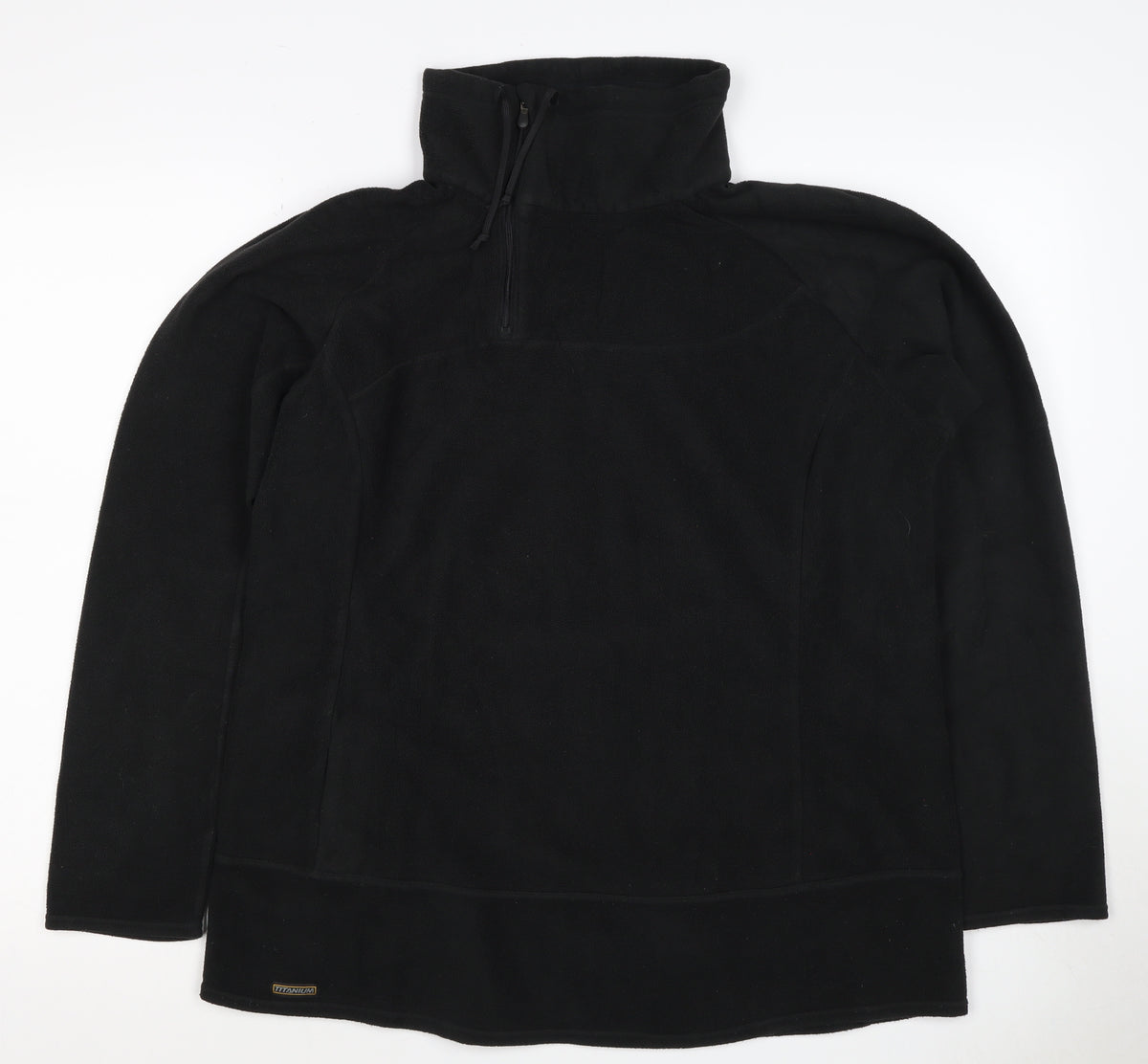 Columbia Women Black XL Titanium 1/4 Zip Fleece Sweatshirt High Neck