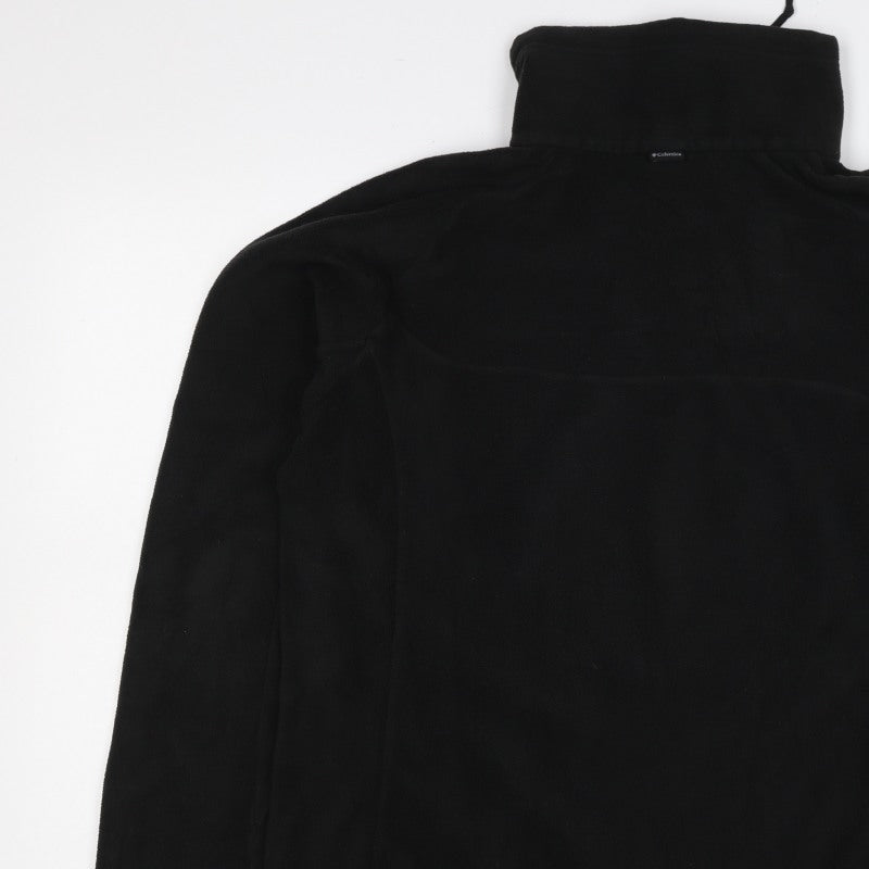 Columbia Women Black XL Titanium 1/4 Zip Fleece Sweatshirt High Neck