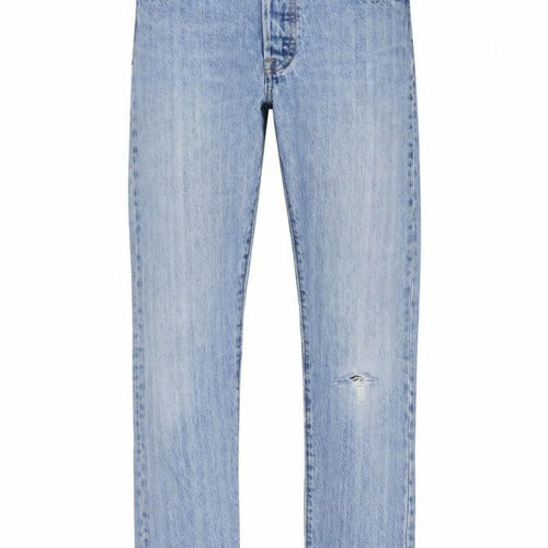 Levi's Premium Men's Blue W34 L30 Straight Light Wash Distressed Jeans