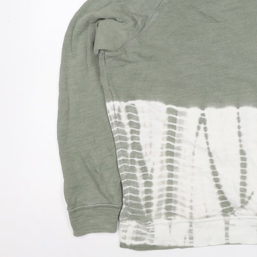 Marks and Spencer Women Green Tie Dye Sweatshirt Size 10 Crew Neck
