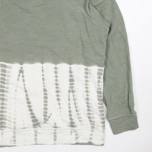 Marks and Spencer Women Green Tie Dye Sweatshirt Size 10 Crew Neck