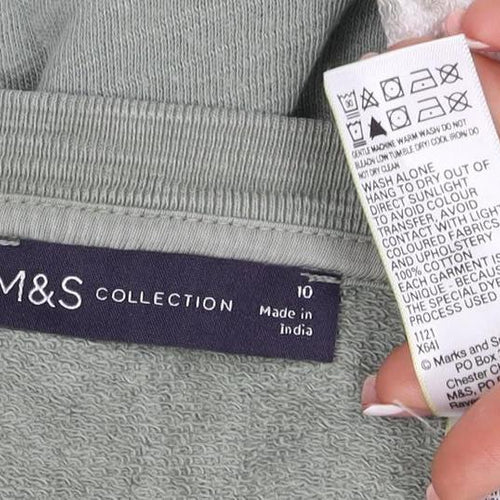 Marks and Spencer Women Green Tie Dye Sweatshirt Size 10 Crew Neck