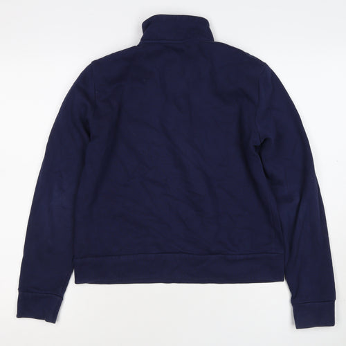 Puma Women’s Blue S 1/4 Zip Logo Sweatshirt High Neck