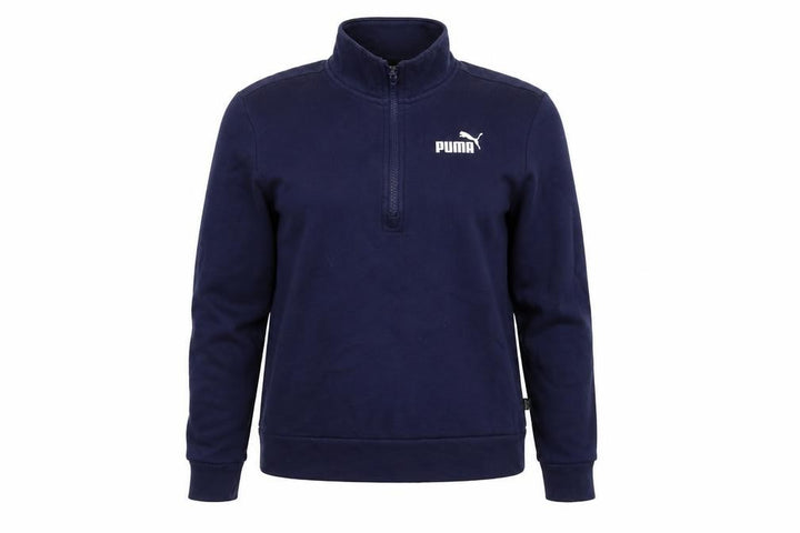 Puma Women’s Blue S 1/4 Zip Logo Sweatshirt High Neck