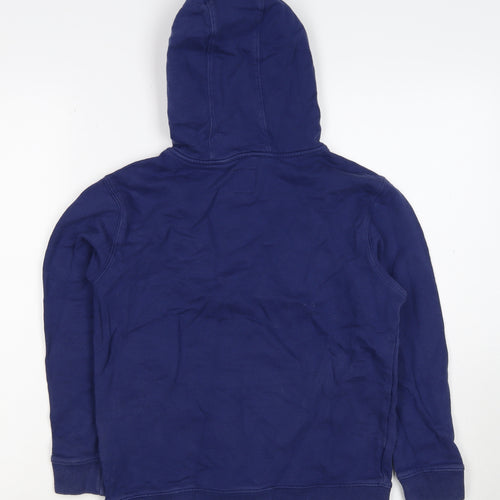 Vans Boys Blue Medium Pullover Hoodie Logo Print Cotton Hooded