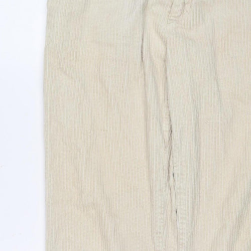 Weekday Women’s Ivory Corduroy Trousers UK 22 Straight Leg Cotton