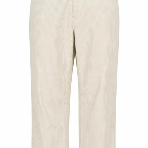 Weekday Women’s Ivory Corduroy Trousers UK 22 Straight Leg Cotton