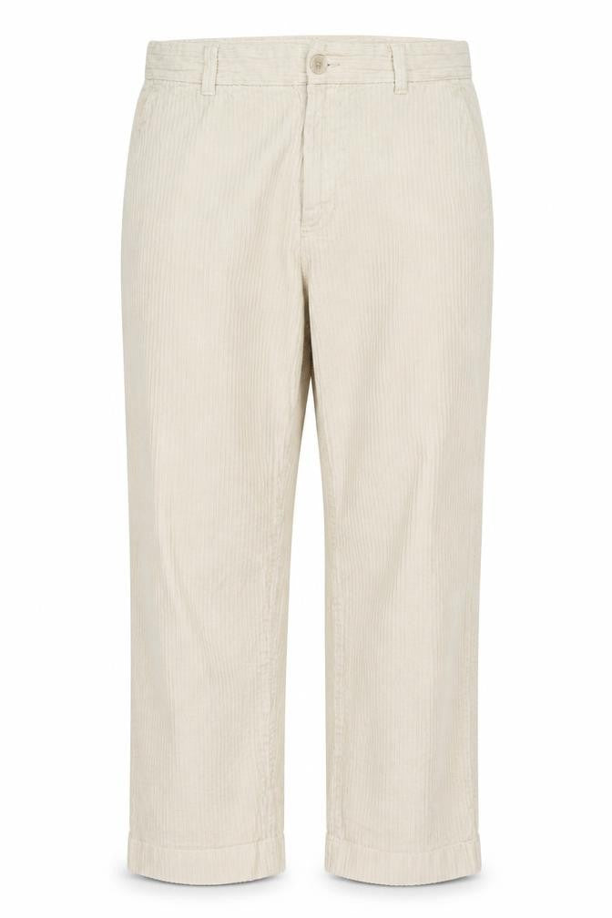 Weekday Women’s Ivory Corduroy Trousers UK 22 Straight Leg Cotton