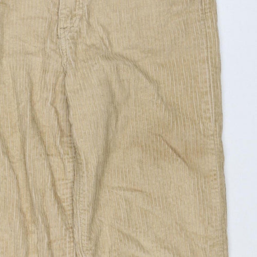 Levi's Women Beige Size 26 Ribcage Straight Ankle Corduroy Trousers