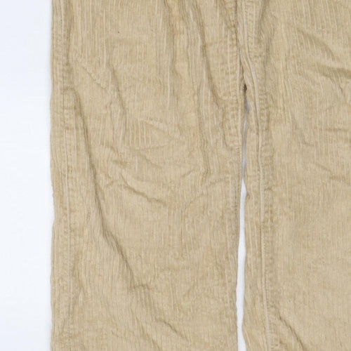 Levi's Women Beige Size 26 Ribcage Straight Ankle Corduroy Trousers