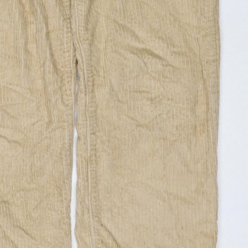 Levi's Women Beige Size 26 Ribcage Straight Ankle Corduroy Trousers