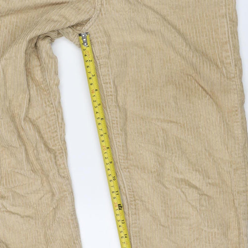 Levi's Women Beige Size 26 Ribcage Straight Ankle Corduroy Trousers