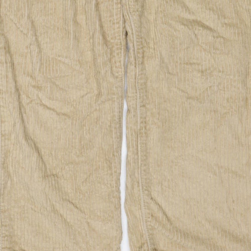 Levi's Women Beige Size 26 Ribcage Straight Ankle Corduroy Trousers